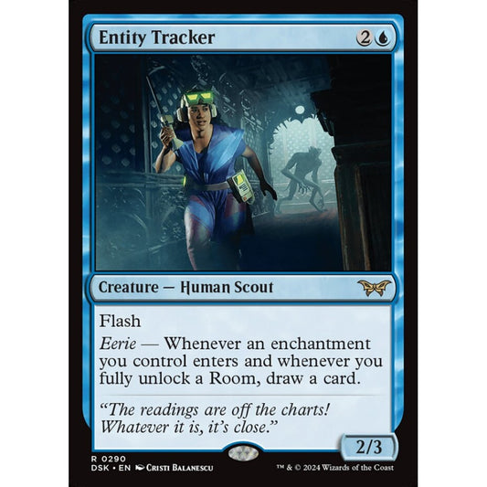 Entity Tracker, 290, rare, Magic: The Gathering, Duskmourn: House of Horror