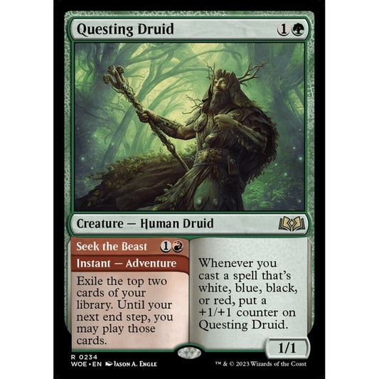Questing Druid // Seek the Beast, rare, 234, Magic the Gathering, Wilds of Eldraine