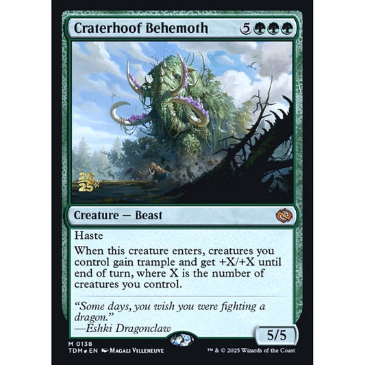 Craterhoof Behemoth mythic 138s Magic the Gathering Tarkir: Dragonstorm Promos