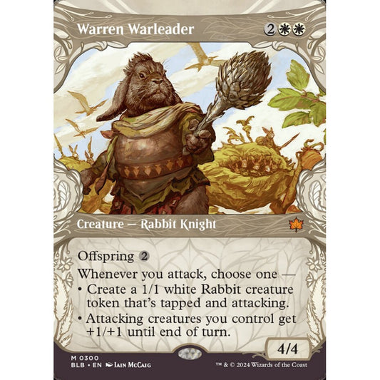 Warren Warleader, 300, mythic, Magic: The Gathering, Bloomburrow