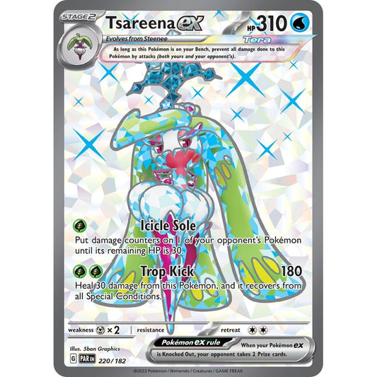 Tsareena ex Ultra Rare 220/182 Pokemon Card Game Paradox Rift