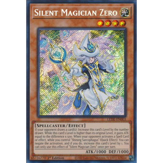 Silent Magician Zero, LEDE-EN003, Secret Rare, Yu-Gi-Oh!, Legacy of Destruction