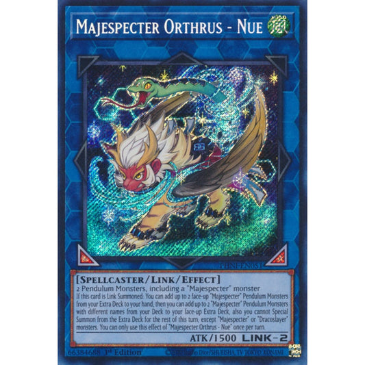 Majespecter Orthrus - Nue MP25-EN164 Ultra Ultra Rare Yu-Gi-Oh 2025 Mega-Pack Tin in Art