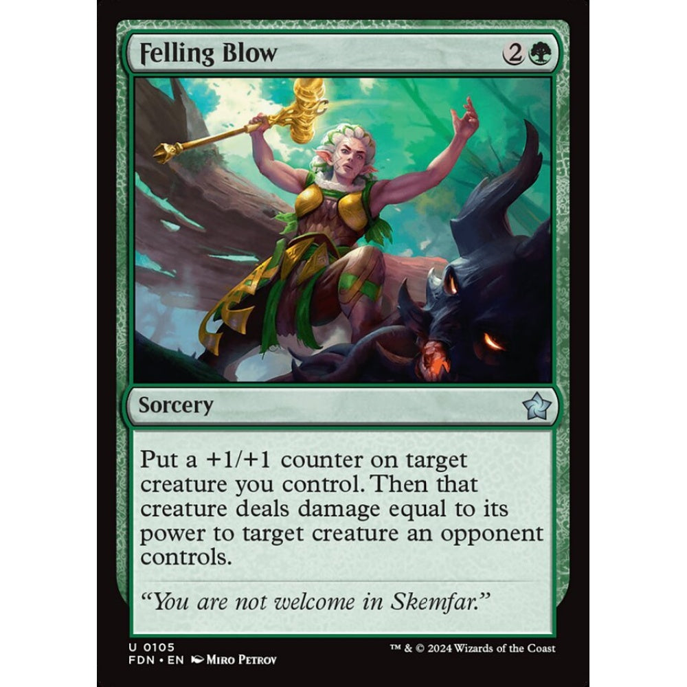 Felling Blow, 105, uncommon, Magic: The Gathering, Foundations