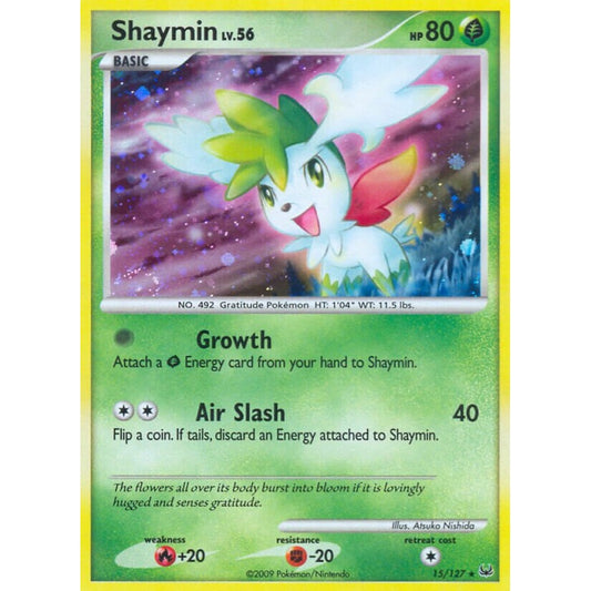 Shaymin Rare Holo 15/127 Pokemon Card Game Platinum