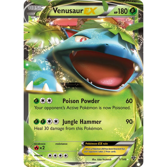 Venusaur-EX Rare Holo EX 1/146 Pokemon Card Game XY
