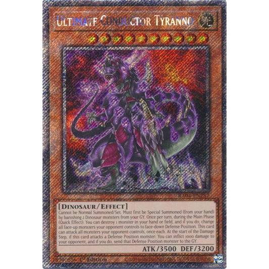 Ultimate Conductor Tyranno (Platinum Secret Rare) RA04-EN287 Platinum Rare Yu-Gi-Oh Quarter Century Stampede