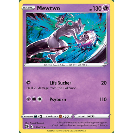 Mewtwo Rare 056/172 Pokemon Card Game Brilliant Stars