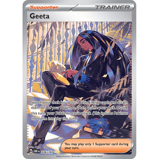 Geeta Special Illustration Rare 226/197 Pokemon Card Game Obsidian Flames