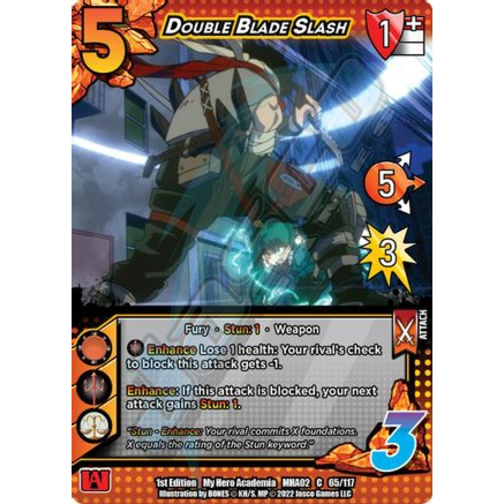 Double Blade Slash, 65/117, C, UniVersus, MHA02 Crimson Rampage