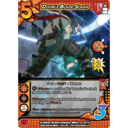 Double Blade Slash, 65/117, C, UniVersus, MHA02 Crimson Rampage