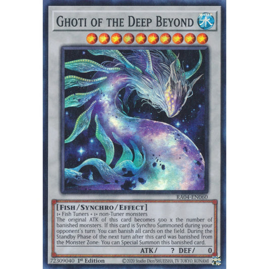 Ghoti of the Deep Beyond RA04-EN060 Super Super Rare Yu-Gi-Oh Quarter Century Stampede in Art