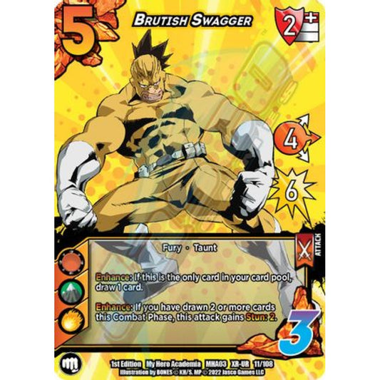 Brutish Swagger, 11/108, XR-UR, UniVersus, MHA03 Heroes Clash