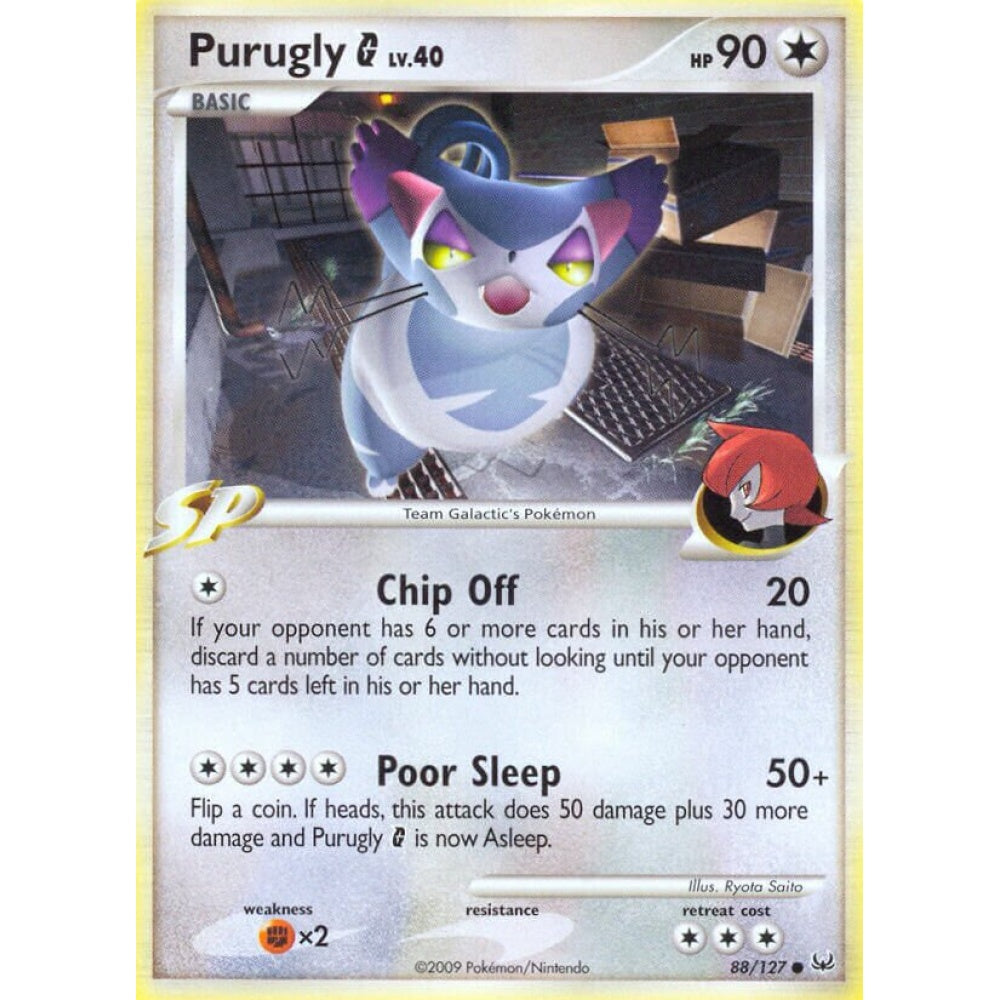 Purugly G Common 88/127 Pokemon Card Game Platinum