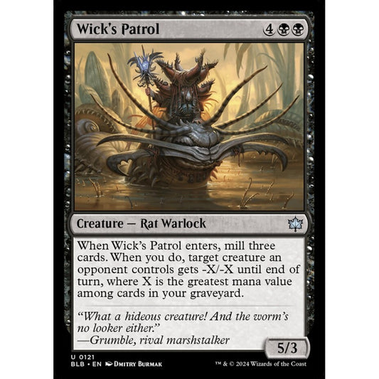 Wick's Patrol, 121, uncommon, Magic: The Gathering, Bloomburrow