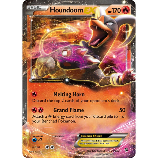 Houndoom-EX Rare Holo EX 21/162 Pokemon Card Game BREAKthrough
