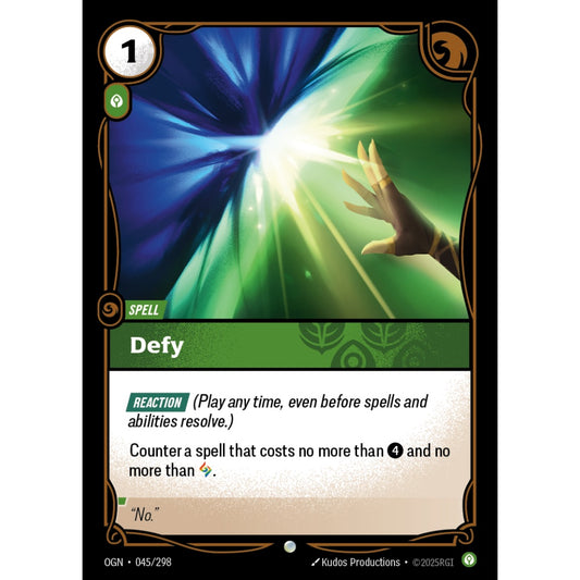Defy OGN-045/298 Riftbound Card Game Origins Common
