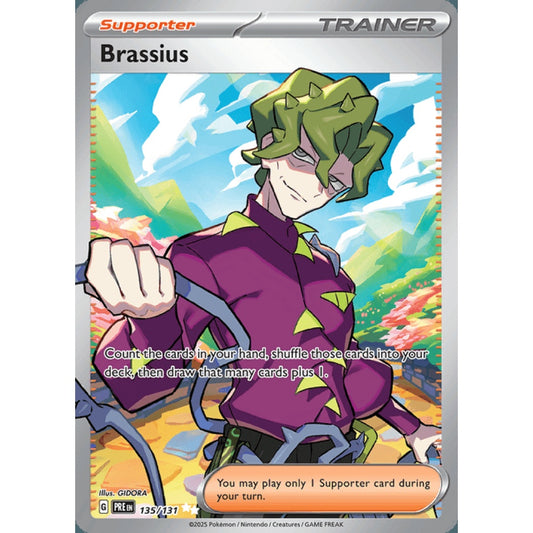 Brassius Full Art 135/131 Pokemon Card Game Prismatic Evolutions