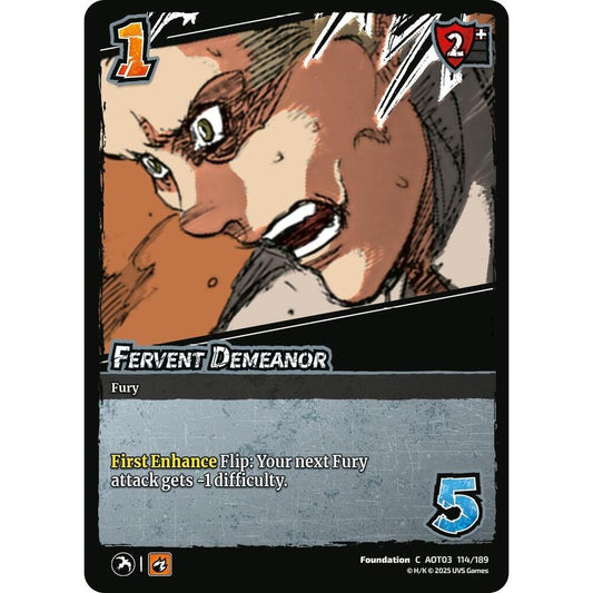 Fervent Demeanor 114/189 AOT03 Universus Attack on Titan: Apocalypse Foundation C