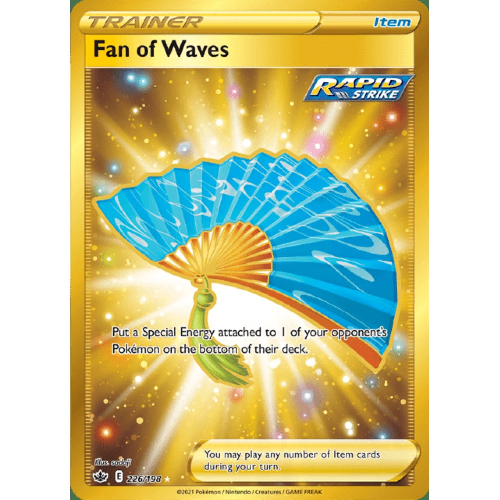 Fan of Waves Secret Rare 226/198 Pokemon Card Game Chilling Reign