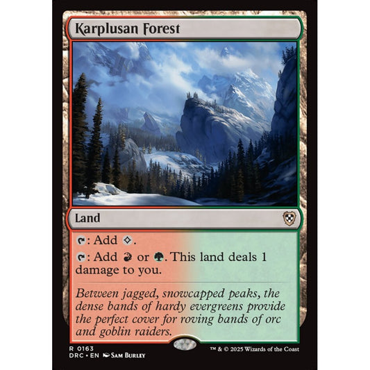 Karplusan Forest, 163, rare, Magic: The Gathering, Aetherdrift Commander