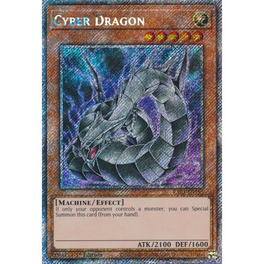 Cyber Dragon RA03-EN155 QCR Quarter Century Secret Rare Yu-Gi-Oh Quarter Century Bonanza in Alt-Art Art