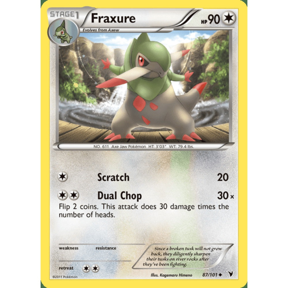 Fraxure Uncommon 87/101 Pokemon Card Game Noble Victories