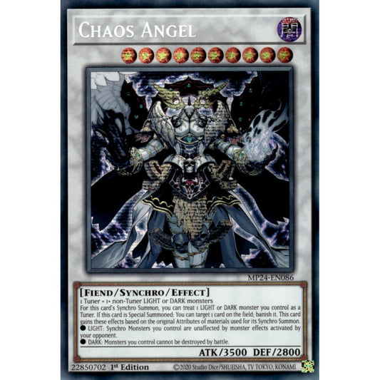 Chaos Angel, MP24-EN086, Prismatic Secret Rare, Yu-Gi-Oh!, 25th Anniversary Tin: Dueling Mirrors