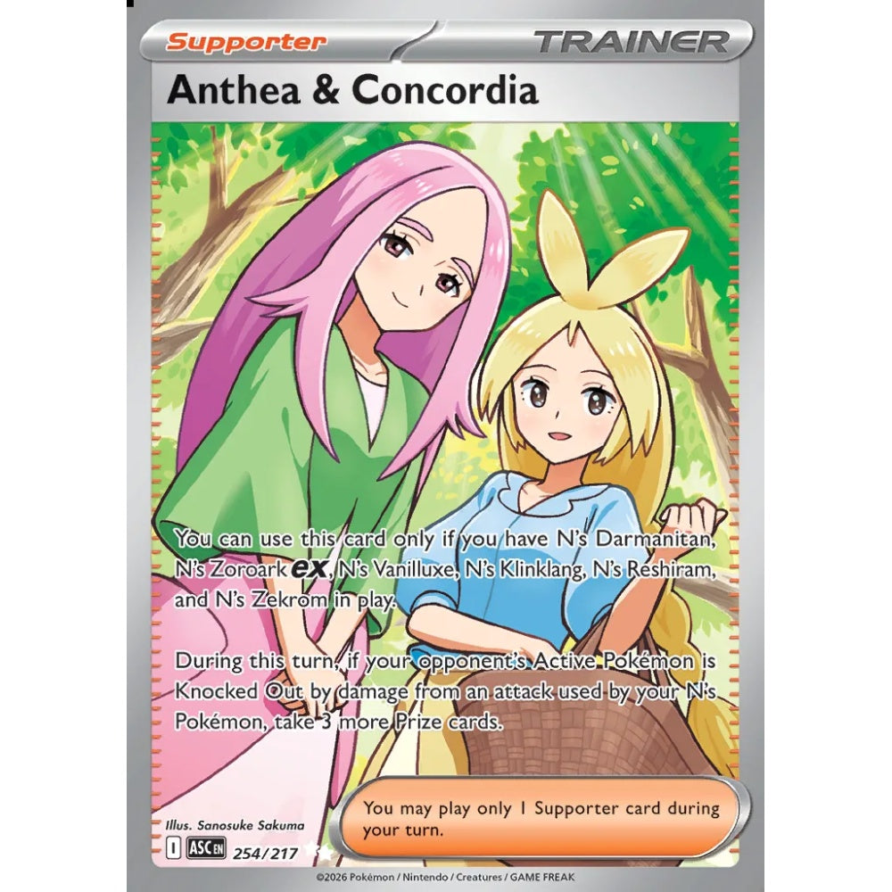 Anthea & Concordia Ultra Rare 254/217 Pokemon Card Game Ascended Heroes