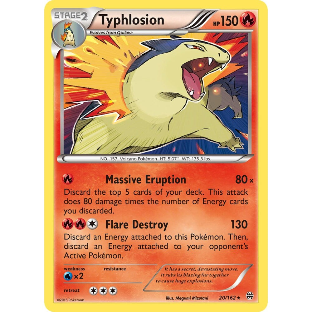 Typhlosion Rare Holo 20/162 Pokemon Card Game BREAKthrough