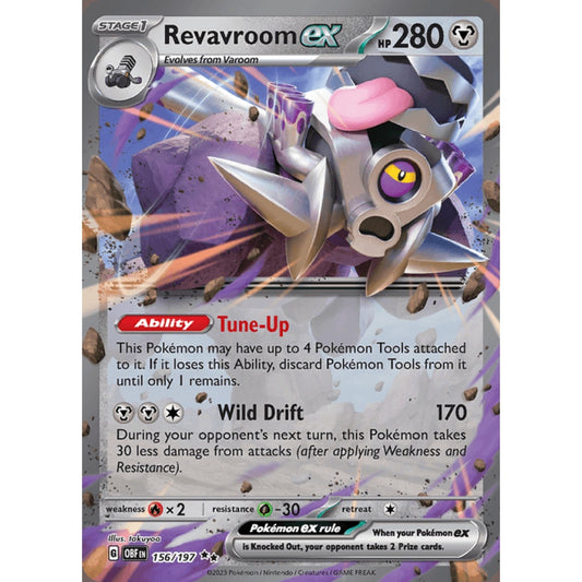 Revavroom ex Double Rare 156/197 Pokemon Card Game Obsidian Flames