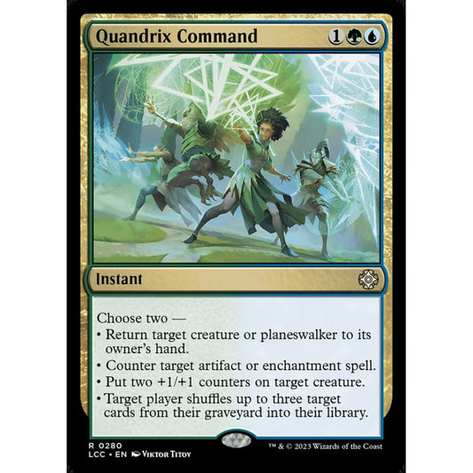Quandrix Command rare 280 Magic the Gathering The Lost Caverns of Ixalan Commander