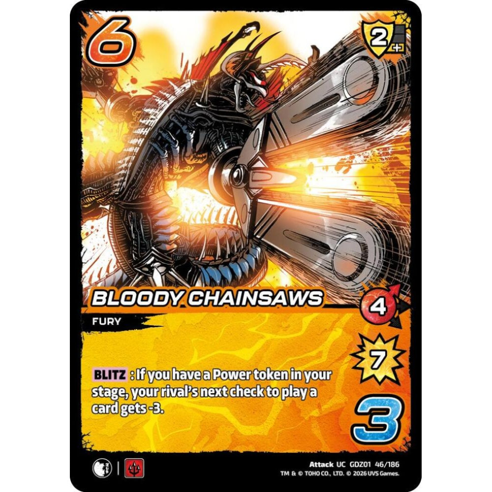 Bloody Chainsaws GDZ01 46/186 GDZ01 Universus Godzilla: Reign of Kaiju Attack UC