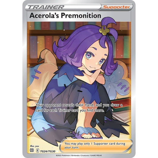 Acerola's Premonition Rare Ultra TG24/TG30 Pokemon Card Game Brilliant Stars