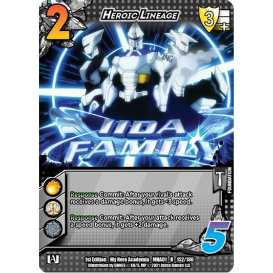 Heroic Lineage, 152/180, R, UniVersus, MHA01 My Hero Academia
