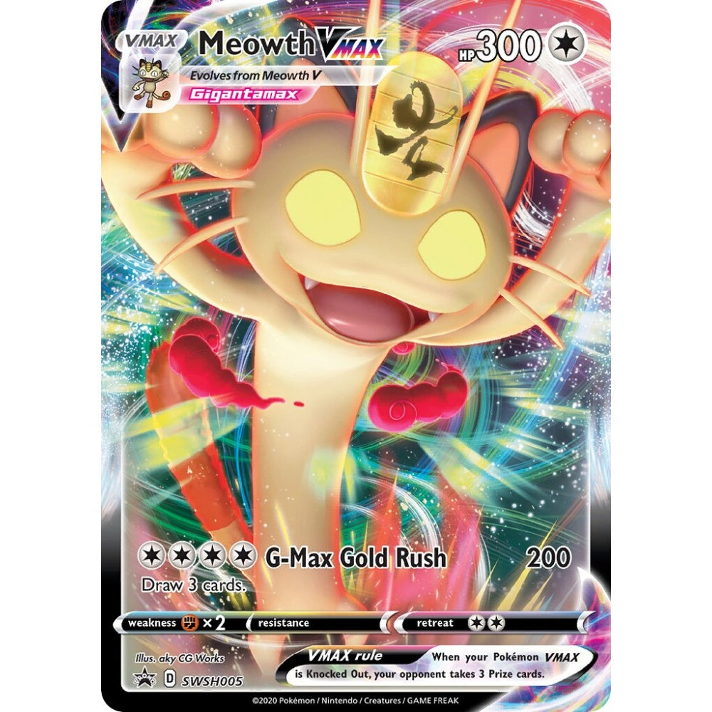 Meowth VMAX Promo SWSH005 Pokemon Card Game Sword & Shield Promos