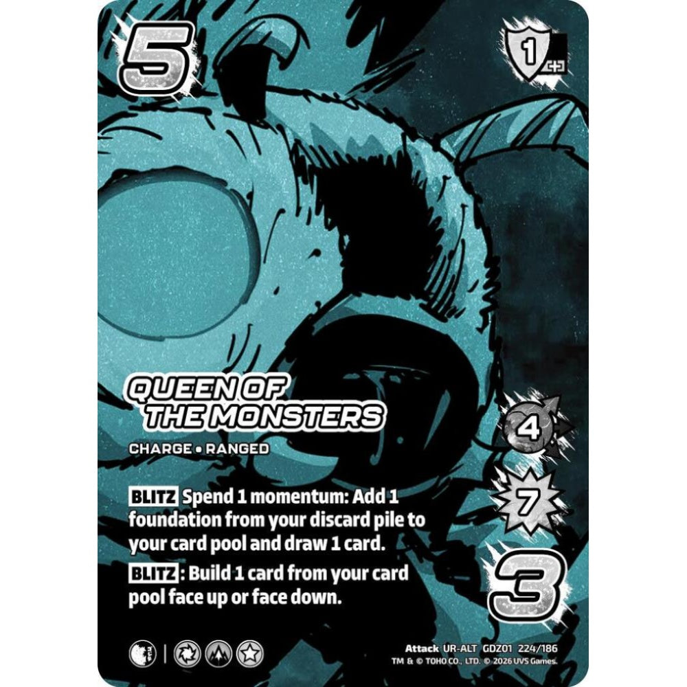 Queen of the Monsters  GDZ01 224/186 GDZ01 Universus Godzilla: Reign of Kaiju Attack UR-ALT