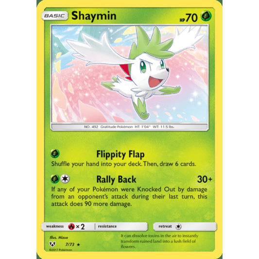 Shaymin Holo Rare 7/73 Pokemon Card Game Shining Legends