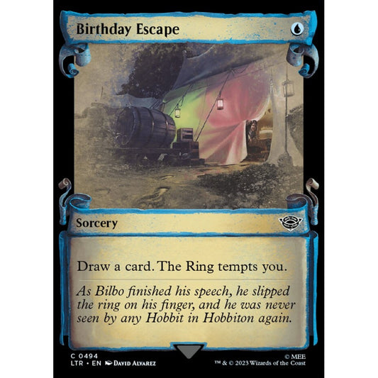Birthday Escape, common, 494, Magic the Gathering, The Lord of the Rings: Tales of Middle-earth
