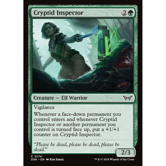 Cryptid Inspector, 174, common, Magic: The Gathering, Duskmourn: House of Horror