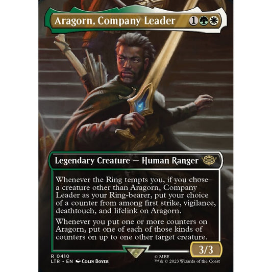 Aragorn, Company Leader, rare, 410, Magic the Gathering, The Lord of the Rings: Tales of Middle-earth
