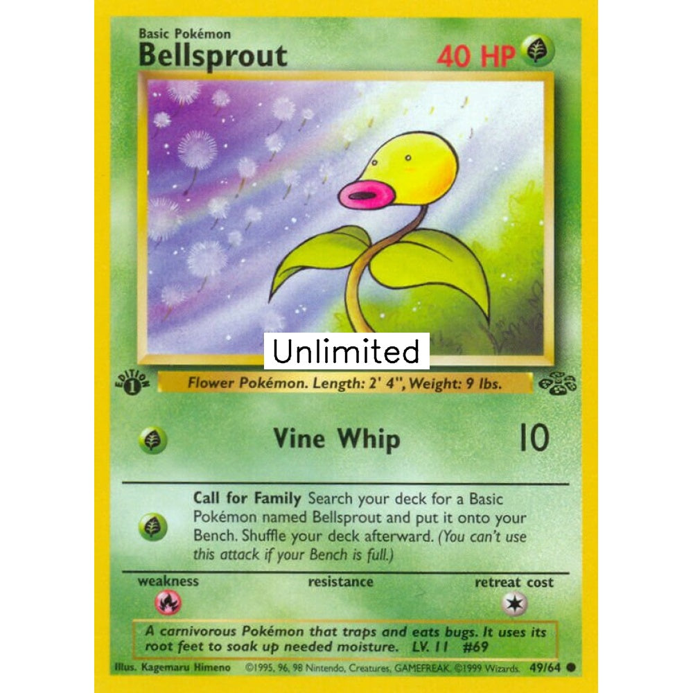Bellsprout Common 49/64 Pokemon Card Game Jungle