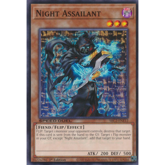 Night Assailant RA03-EN139 QCR Quarter Century Secret Rare Yu-Gi-Oh Quarter Century Bonanza in Art