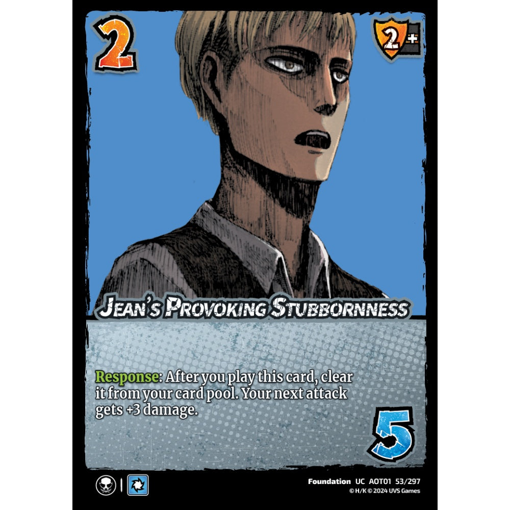Jean's Provoking Stubbornness, 53/297, UC, UniVersus, Attack on Titan: Battle for Humanity