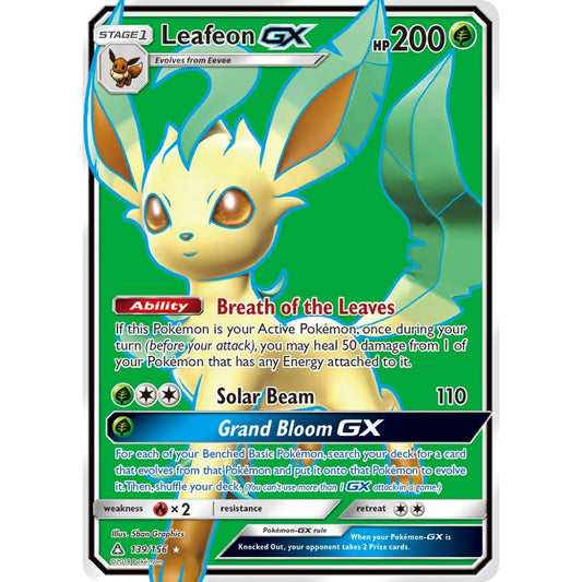 Leafeon-GX Rare Ultra 139/156 Pokemon Card Game Ultra Prism