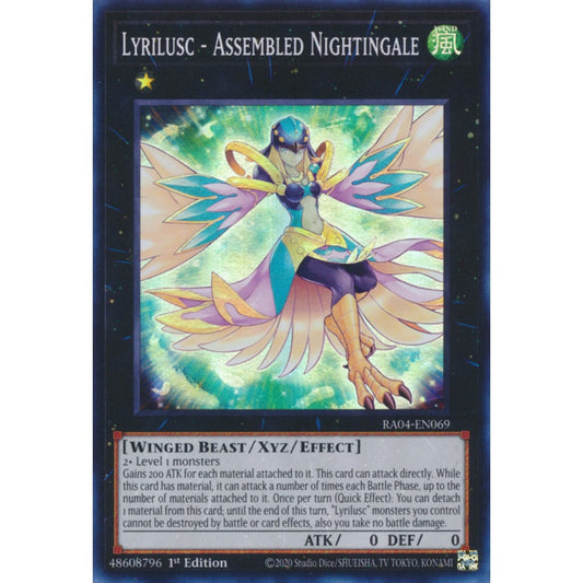 Lyrilusc - Assembled Nightingale RA04-EN069 Super Super Rare Yu-Gi-Oh Quarter Century Stampede in Art
