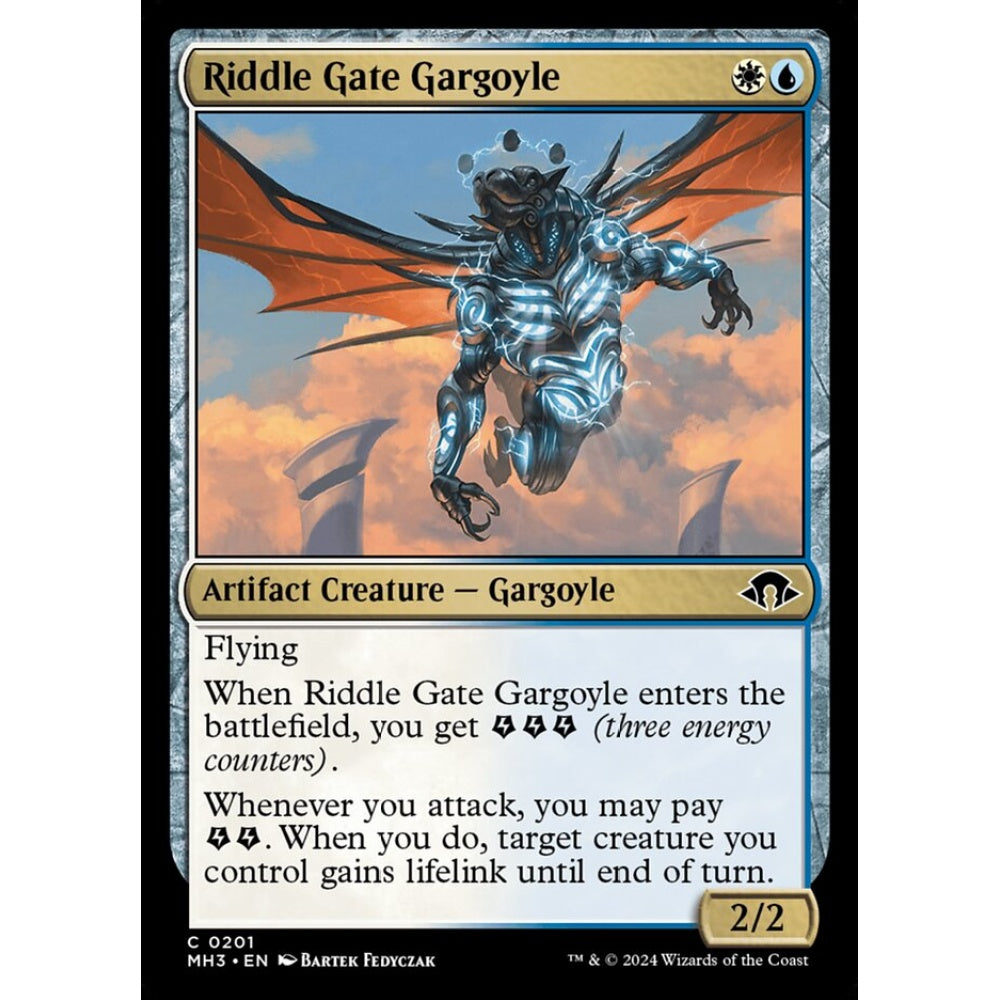 Riddle Gate Gargoyle, 201, common, Magic: The Gathering, Modern Horizons 3
