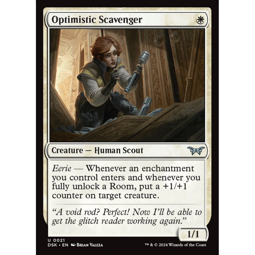 Optimistic Scavenger, 21, uncommon, Magic: The Gathering, Duskmourn: House of Horror