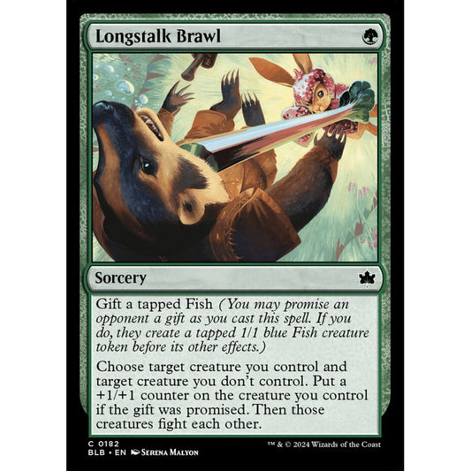 Longstalk Brawl, 182, common, Magic: The Gathering, Bloomburrow