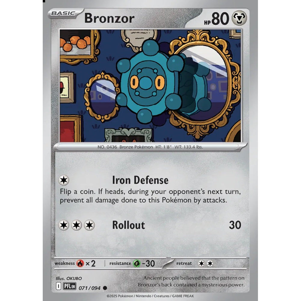 Bronzor Common 071/094 Pokemon Card Game Phantasmal Flames